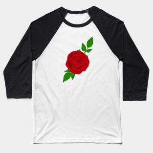 Red Rose Colored Baseball T-Shirt